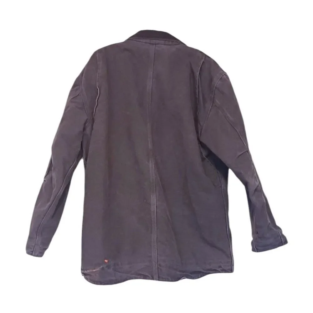 Carhartt Jacket M Coat Sherpa Duck Canvas Chore Distress Fade Paint Rare C61 GVL